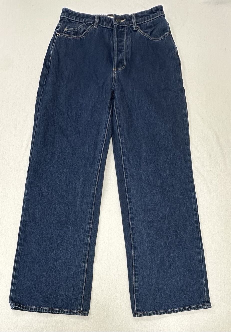 Rollas Eastcoast Wideleg Jeans High Rise SZ 29 Aussie 11 Darkwash Stevie Relaxed